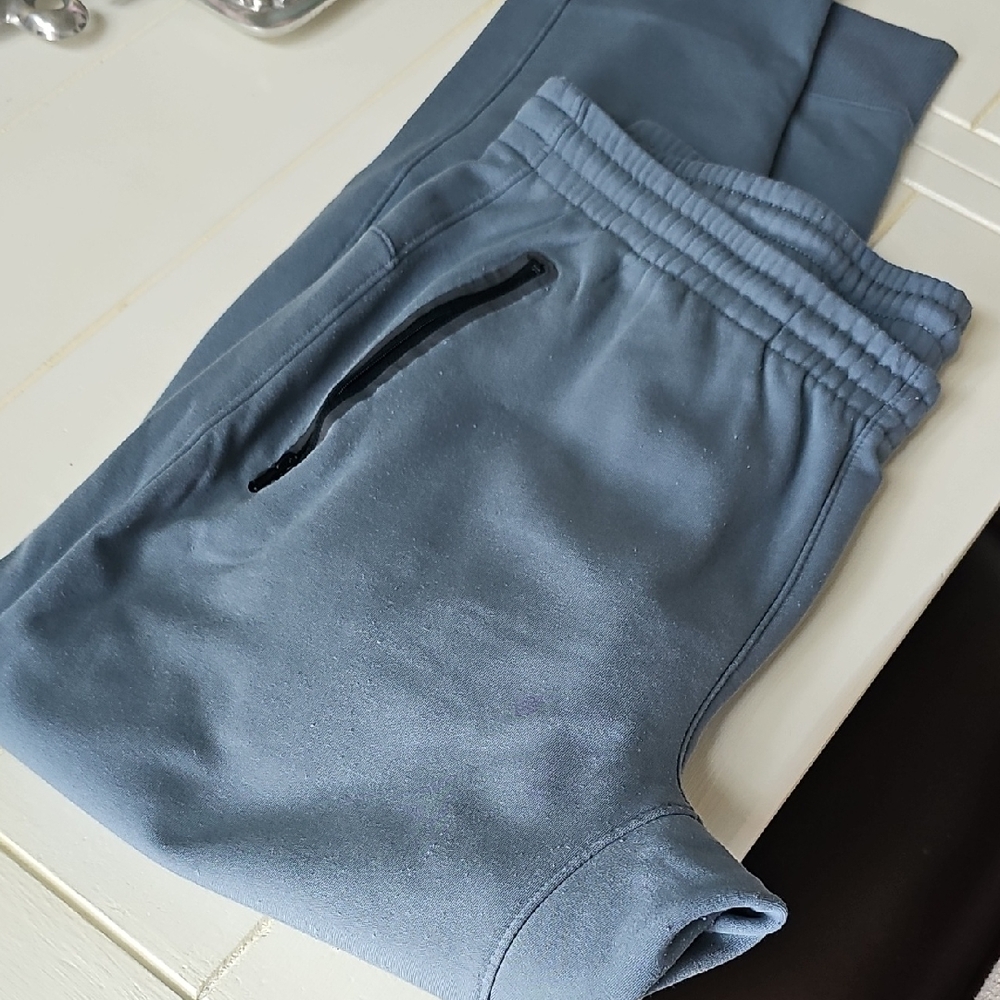 L Men Old Navy Aqua Blue Go Warm Fleece Lined Joggers
